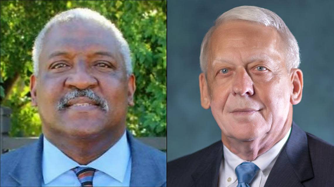 Democrat Willie Rowe, left, and Republican Donnie Harrison are running for Wake Sheriff.