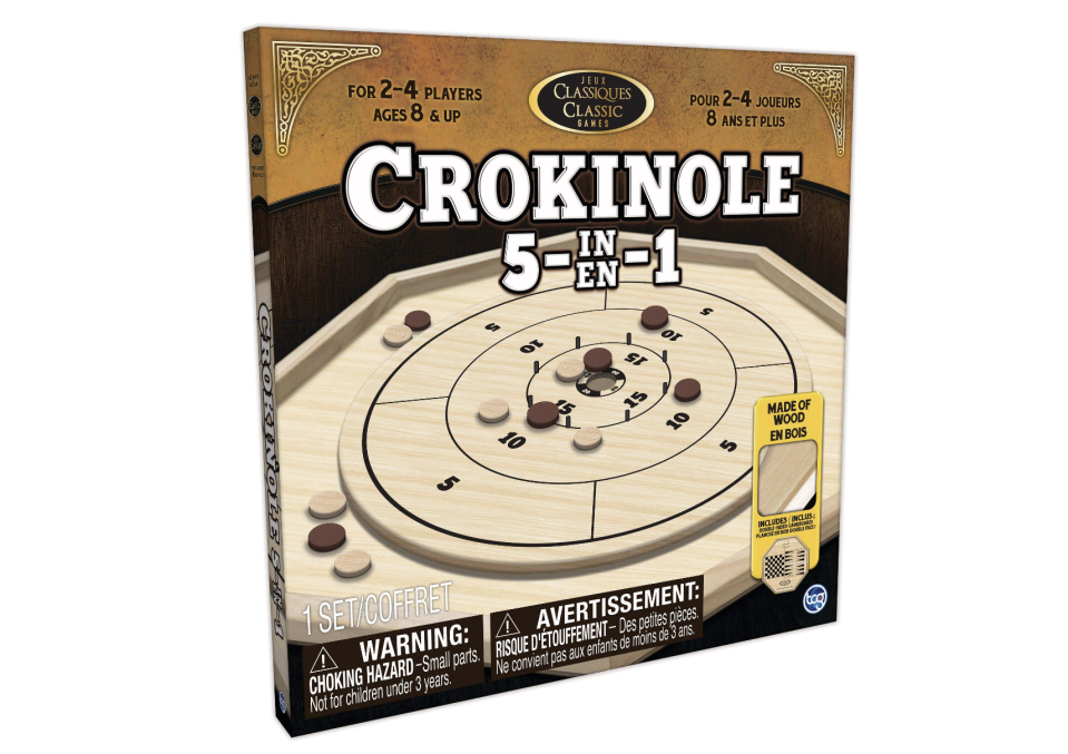 Crokinole Deluxe Game Set. Image via Canadian Tire.