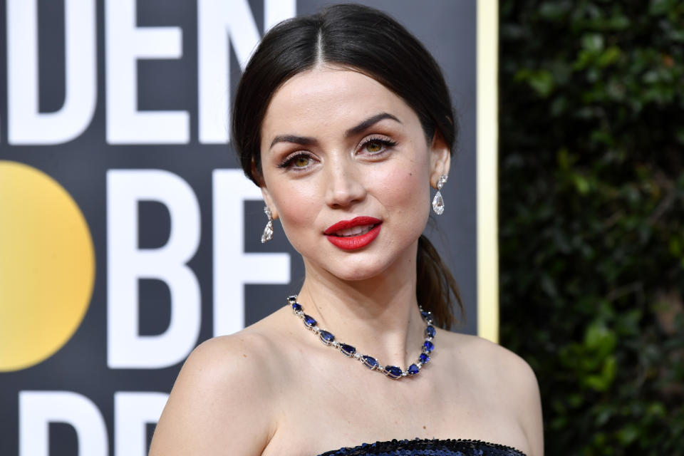 BEVERLY HILLS, CALIFORNIA - JANUARY 05: Ana De Armas attends the 77th Annual Golden Globe Awards at The Beverly Hilton Hotel on January 05, 2020 in Beverly Hills, California. (Photo by Frazer Harrison/Getty Images)