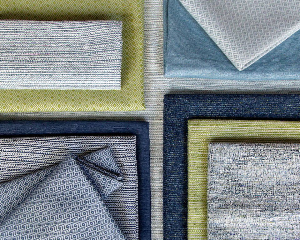 Selections from the InsideOut Sustainable Textures Seaqual collection by Kravet