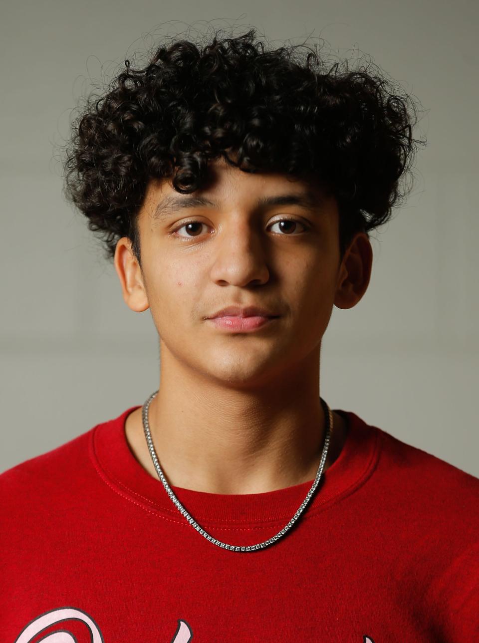 Bridge Creek boys basketball player Jacob Ojeda poses for a photo during the Oklahoman's winter high school sports media day in Oklahoma City, Wednesday, Nov. 16, 2022. 