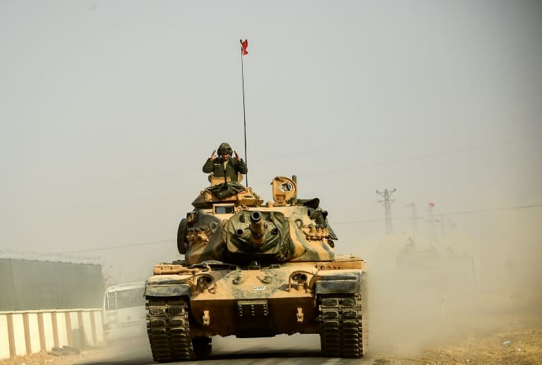 After the Turkish army sustained its first fatality of the operation in Syria at the weekend, Deputy Prime Minister Nurman Kurtulmus denied Turkey was at war