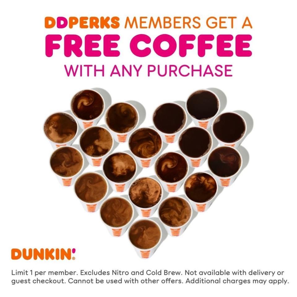 Dunkin' celebrates National Coffee Day with a deal for its loyalty members.