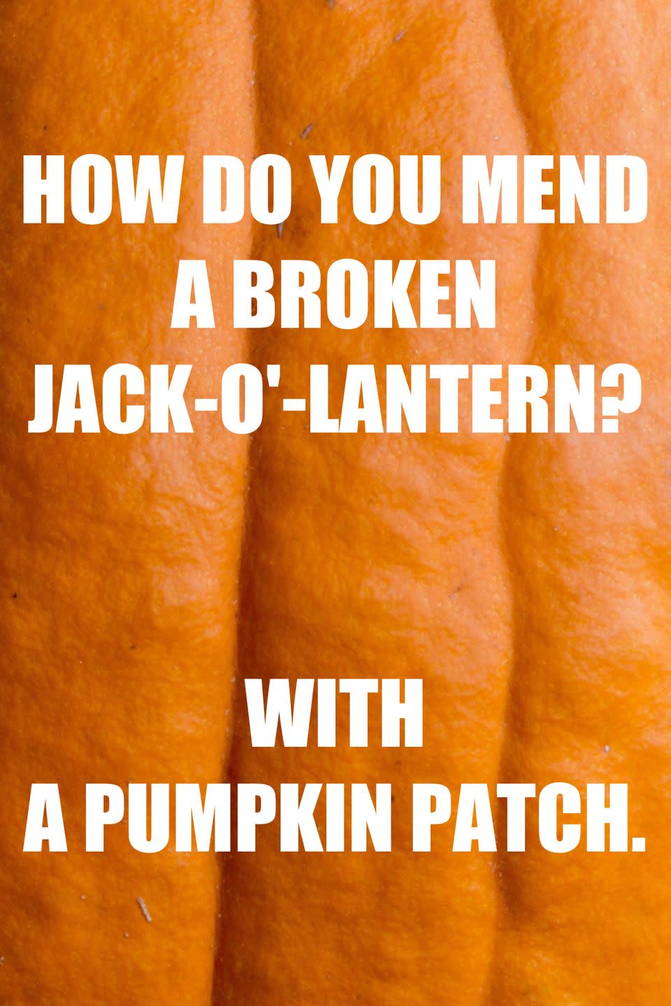 20) How Do You Mend a Broken Jack-o'-Lantern?