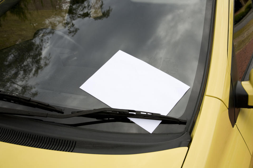 A note on someone's windshield