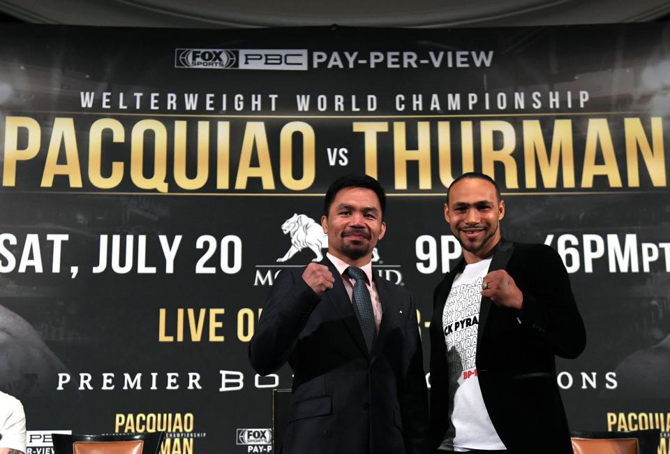 Keith Thurman and Manny Pacquiao meet in the early hours of Sunday morning in perhaps the most hotly-anticipated event on the boxing calendar this summer.At 40 years of age, Pacquiao is still a contender, proving he is still a force to be reckoned with after a superb victory over Adrien Broner in January.But the red-hot welterweight division is now ruled by WBO champion Terence Crawford, IBF champion Errol Spence, WBA champion Shawn Porter and WBC king Thurman.The undefeated Thurman recorded victories over Robert Guerrero, Porter and Danny Garcia en route to establishing himself as one of the best welterweights on the planet but a lengthy layoff halted his progress.After almost two years away from the ring, he returned to action in January with victory over Joseito Lopez, and is now promising to end Pacquiao’s career the same way ‘Pac-Man’ retired the great Oscar De La Hoya 11 years ago.[[gallery-0]] Their Las Vegas showdown will unify the WBA welterweight titles, with Pacquiao currently holding the ‘regular’ title, which is outranked by Thurman’s ‘Super’ belt.* * * Date, UK start time and venueThurman vs Pacquiao takes on Saturday 20 July at one of boxing's great venues - the MGM Grand in Las Vegas.That location means it will be an early start for UK viewers - with ringwalks for the main event not expected to take place before 4:30am BST in the early hours of Sunday morning.[[gallery-1]] * * * TV channel and live streamITV Box Office will have exclusive coverage of the fight, available to Sky and Virgin Media customers for the price of £12.95.A live stream of the show is also available through Fite TV for the same price. Undercard coverage begins at 12am. * * * Betting odds | Provided by Betfair | Subject to change (UK and Ireland only)Winner * Thurman win: 11/10 * Pacquiao win: 8/11 * Draw: 16/1Method of victory * Thurman by decision/technical decision: 9/5 * Thurman by KO/TKO: 6/1 * Pacquiao by decision/technical decision: 6/4 * Pacquiao by KO/TKO: 4/1* * * PredictionUnderstandably after almost two years out, Thurman suffered from a bit of ring rust as he worked his way to victory against Lopez at the start of the year. In that same contest, the Florida fighter took a couple of big shots from Lopez – while he has the chin and grit to take them, it shows he does leave himself open, something Pacquiao will look to take full advantage of. But the 10 years that separate the two could be telling. Pacquiao showed against Broner last time out he is still an elite operator, but the younger, fresher man in the ring could take what is a true 50-50 fight.Thurman to get the win via split decision. * * * UndercardThurman vs Pacquaio isn't the only title bout on Saturday. Caleb Plant (18-0) also puts his IBF super middleweight title on the line against Mike Lee. * Caleb Plant vs Mike Lee​ * Efe Ajagba vs Ali Eren Demirezen * Luis Nery vs Juan Carlos Payano​ * Sergey Lipinets vs John Molina Jr​ * Yordenis Ugas vs Omar Figueroa Jr