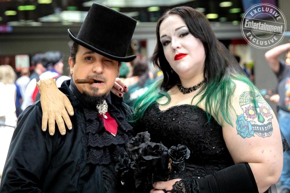 Gomez And Morticia Addams from The Addams Family cosplayers