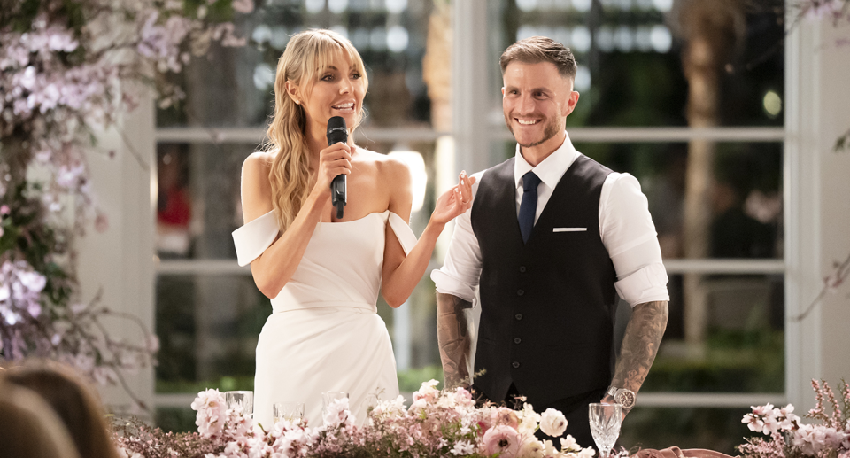  MAFS’ Madeleine Maxwell and Ash Galati at their wedding.