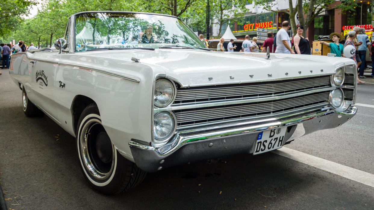 BERLIN - JUNE 05, 2016: Full-size car Plymouth Fury III Convertible, 1968.