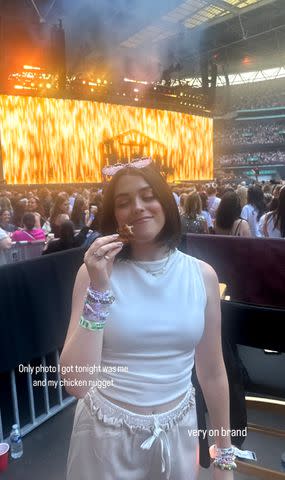 <p>Tay Lautner/Instagram</p> Taylor Dome Lautner at Taylor Swift's Eras Tour in London