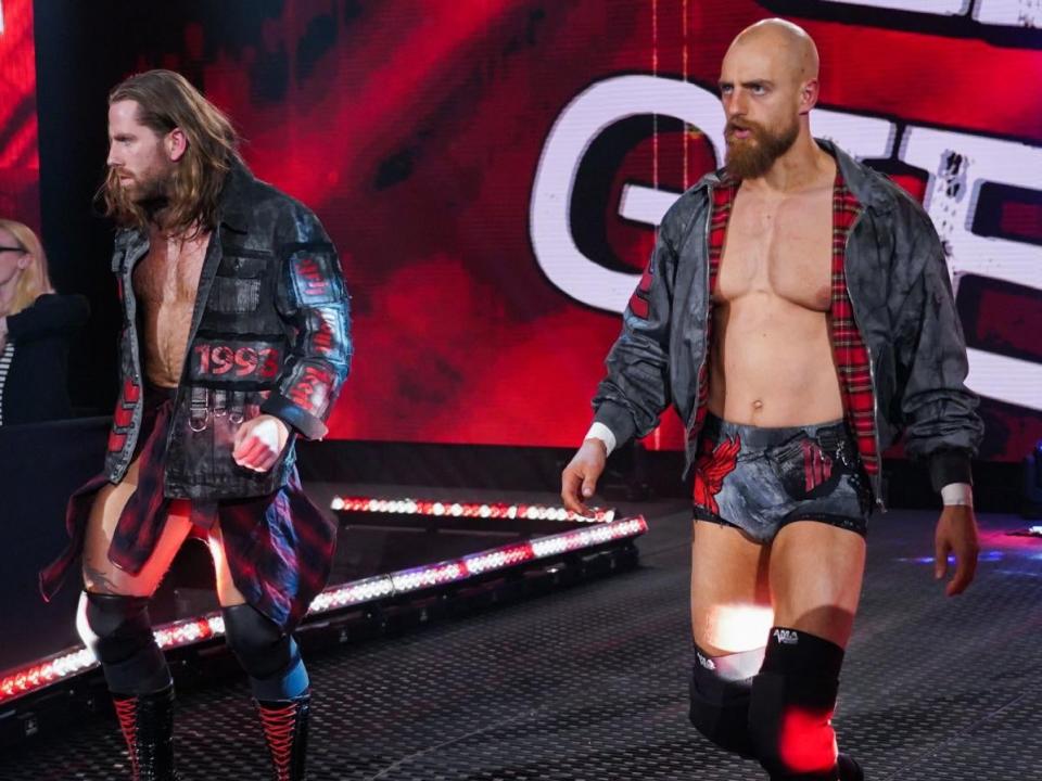 James Drake (left) and Zack Gibson in actionWWE