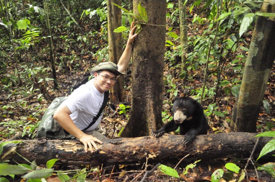 Wong walking Baby Mary in 2012. — Picture courtesy of Wildlife Wong