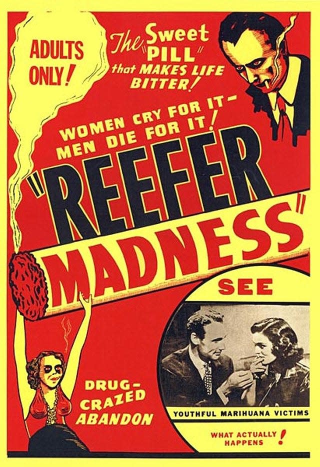 “Reefer Madness,” originally titled “Tell Your Children,” is a 1936 exploitation movie that depicted marijuana users in decidedly unflattering terms.