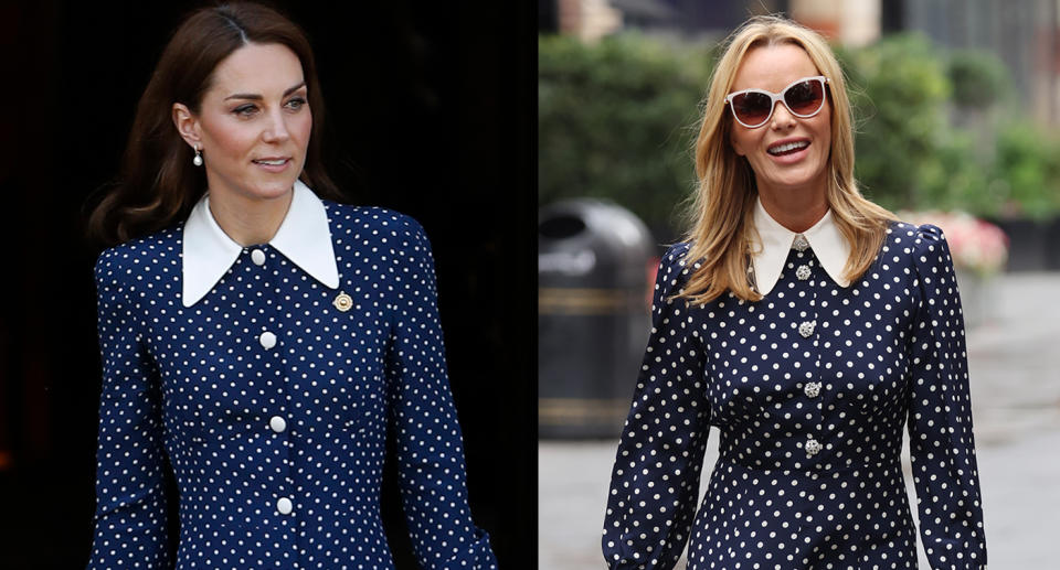 Amanda Holden just wore a dress that looked very similar to the Duchess of Cambridge's. (Getty Images)