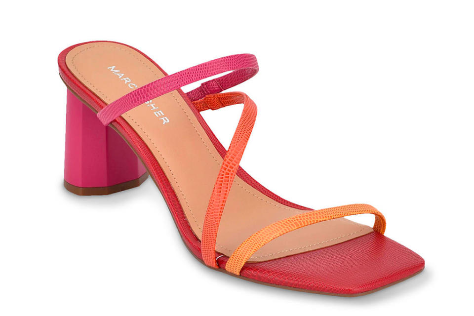 marc fisher, sandals, heels, strappy, coral, pink