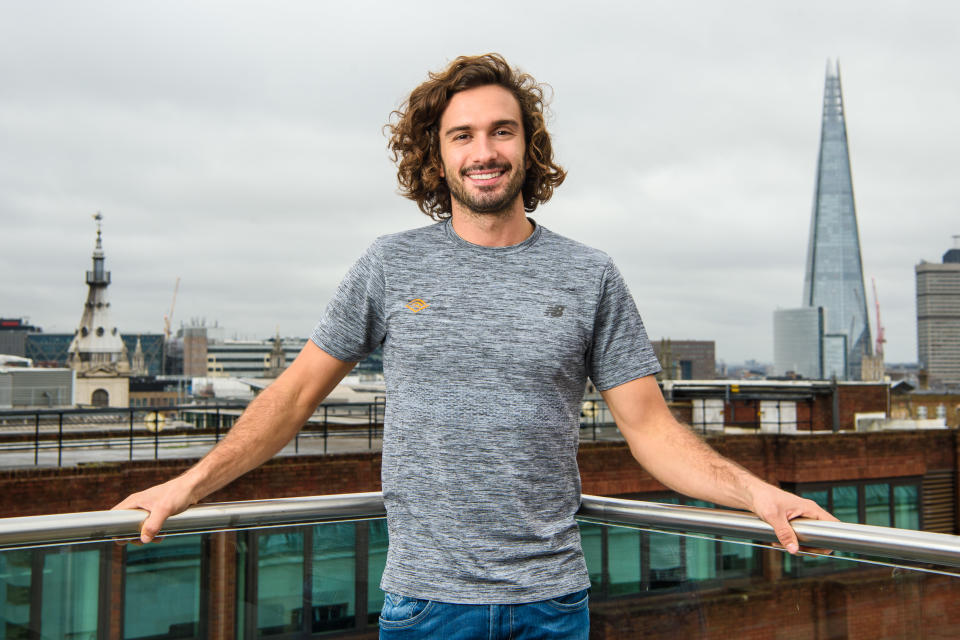 Joe Wicks pictured at the Grange Hotel, London, during a press day for Moe-Joe, a fitness audio show by Audible to help train non-runners get ready for the Virgin Money 2018 Marathon. Photo credit should read: Matt Crossick/ EMPICS Entertainment.