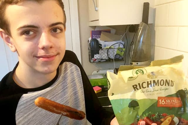 Boy who has eaten nothing but sausages his whole life has finally been cured of his bizarre eating disorder