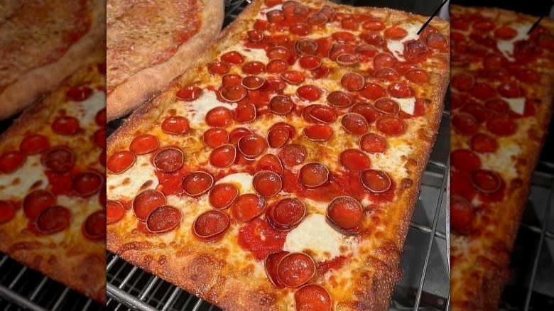 a pepperoni pizza