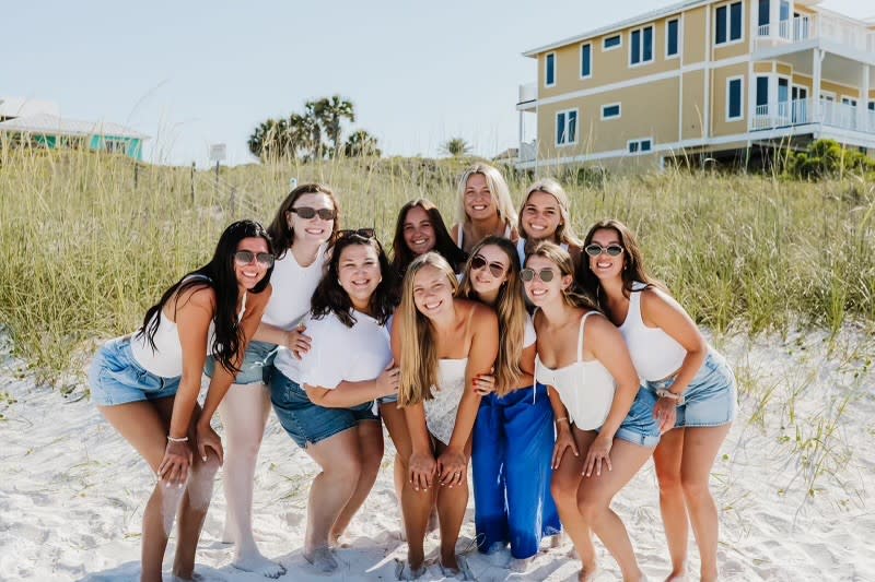 Delanie Quinnelly Richardson is pictured in June with her friends and family during a bachelorette party.