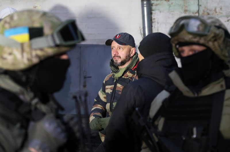 Andriy Antonenko looks on during his detention in connection with the killing of the investigative journalist Pavel Sheremet, in Kiev