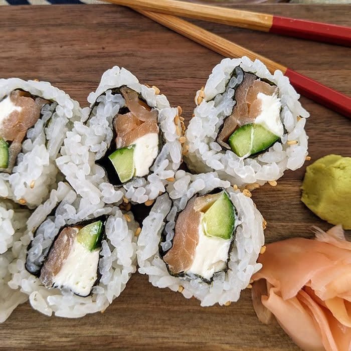 <a href="https://www.tasteofhome.com/article/how-to-make-sushi-philly-maki-recipe/" rel="nofollow noopener" target="_blank" data-ylk="slk:How to Make Sushi: Philly Maki Recipe;elm:context_link;itc:0;sec:content-canvas" class="link rapid-noclick-resp">How to Make Sushi: Philly Maki Recipe</a>