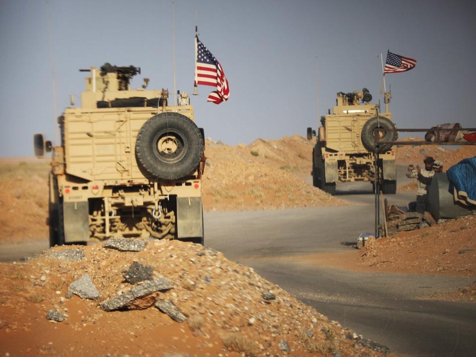 Army Green Berets patrol at Al Tanf Syria