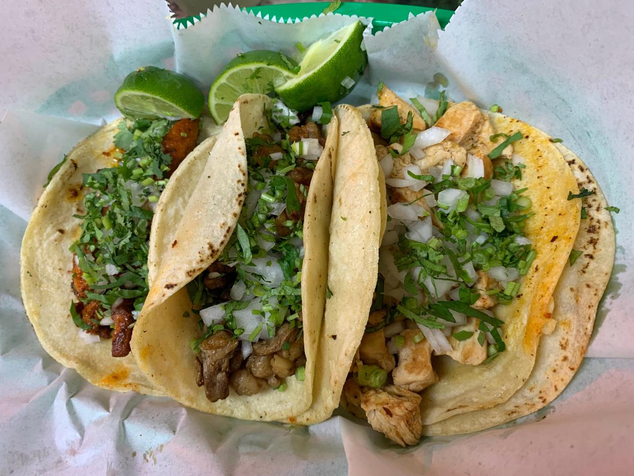 Tacos from El Camino Real Super Market & Taqueria on North Ave.