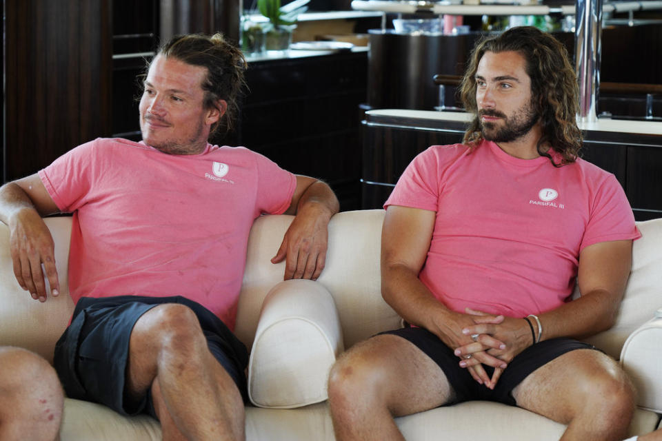 BELOW DECK SAILING YACHT — Pictured: (l-r) Gary King, Alex Propson — (Photo by: Fred Jagueneau/Bravo)