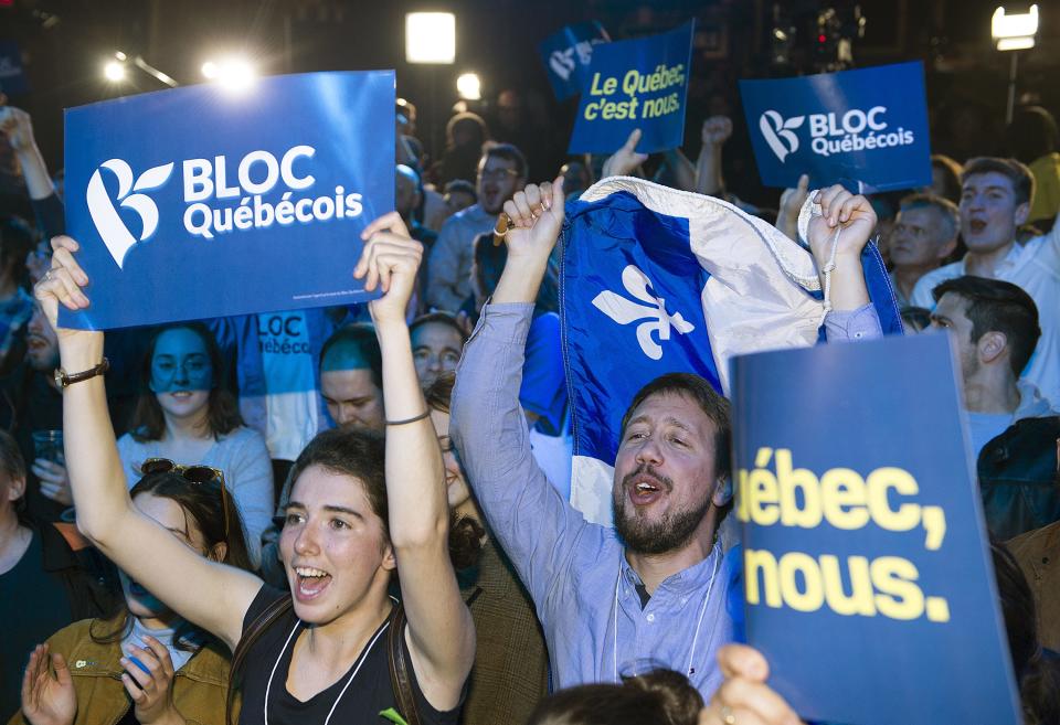 Bloc Quebecois supporters react to election results