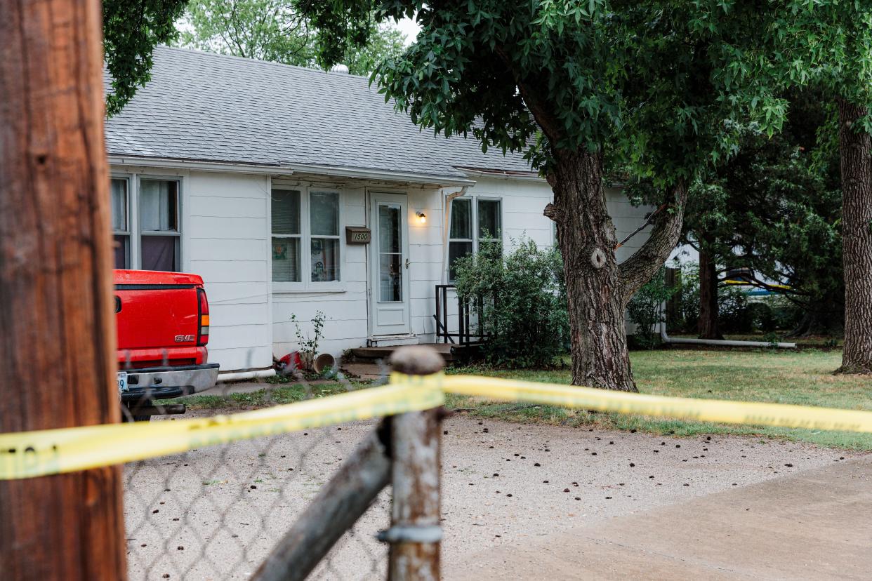 Police tape surrounds the home where the officer-involved shooting of 24-year-old Ricky Wayne Franks occurred on July 5.