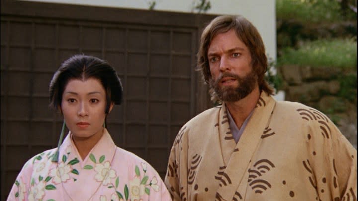 Yoko Shimada and Richard Chamberlain in Shōgun.