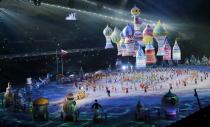 <p>The Opening Ceremony at the 2014 Winter Olympics in Sochi featured scenes from Russian history, including a display of the iconic Saint Basil's Cathedral in Moscow. (AP) </p>