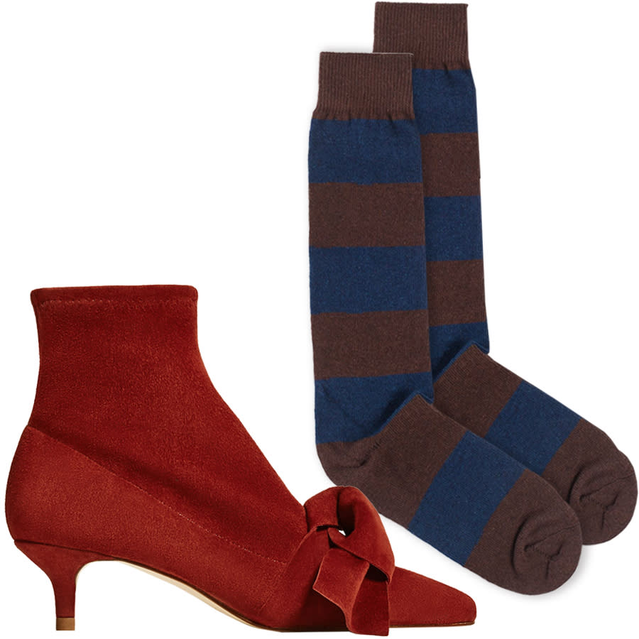 Bow-Bedecked Booties + Rugby Socks