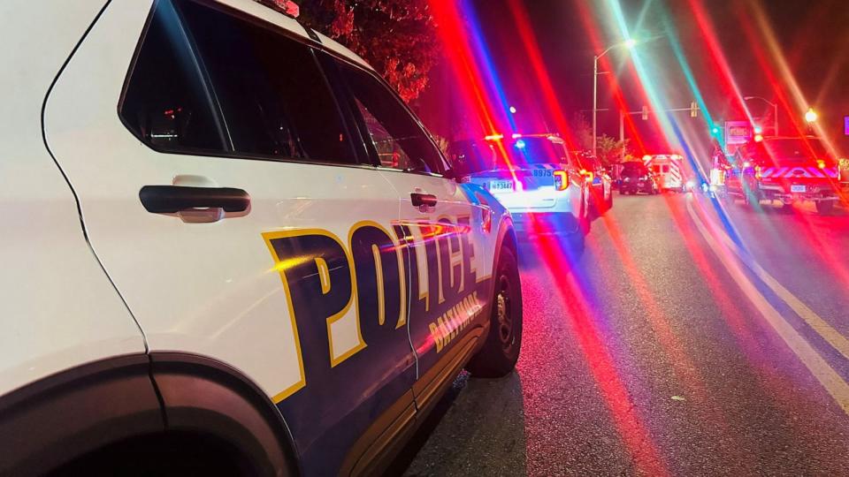 PHOTO: Police vehicles are seen following a shooting incident that happened in Morgan State University, Baltimore, Maryland, U.S., October 3, 2023. Baltimore Police via X/Handout via REUTERS THIS IMAGE HAS BEEN SUPPLIED BY A THIRD PARTY. (Baltimore Police Via X/via Reuters)