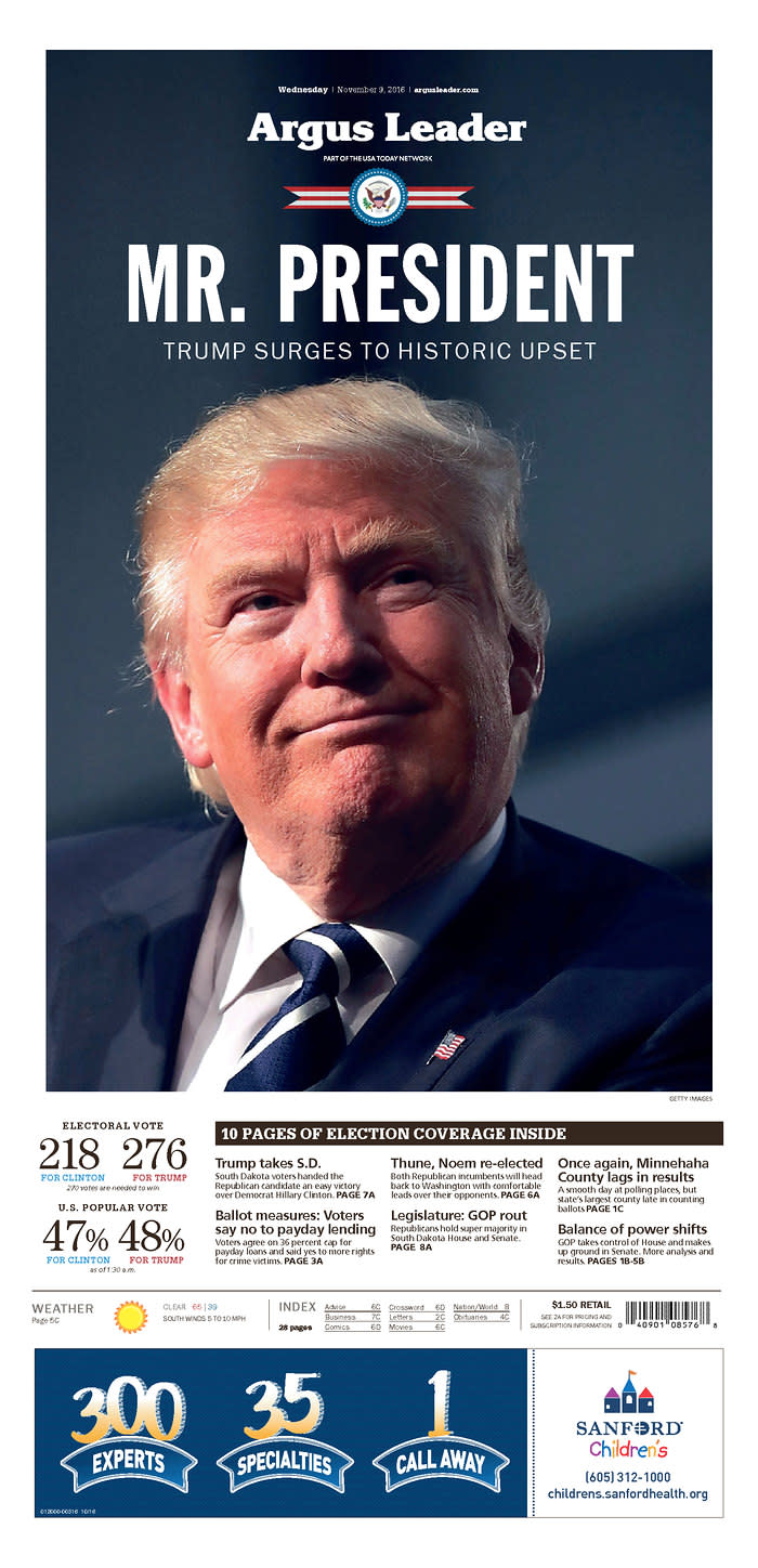 Newspapers around the world react to Donald Trump’s victory