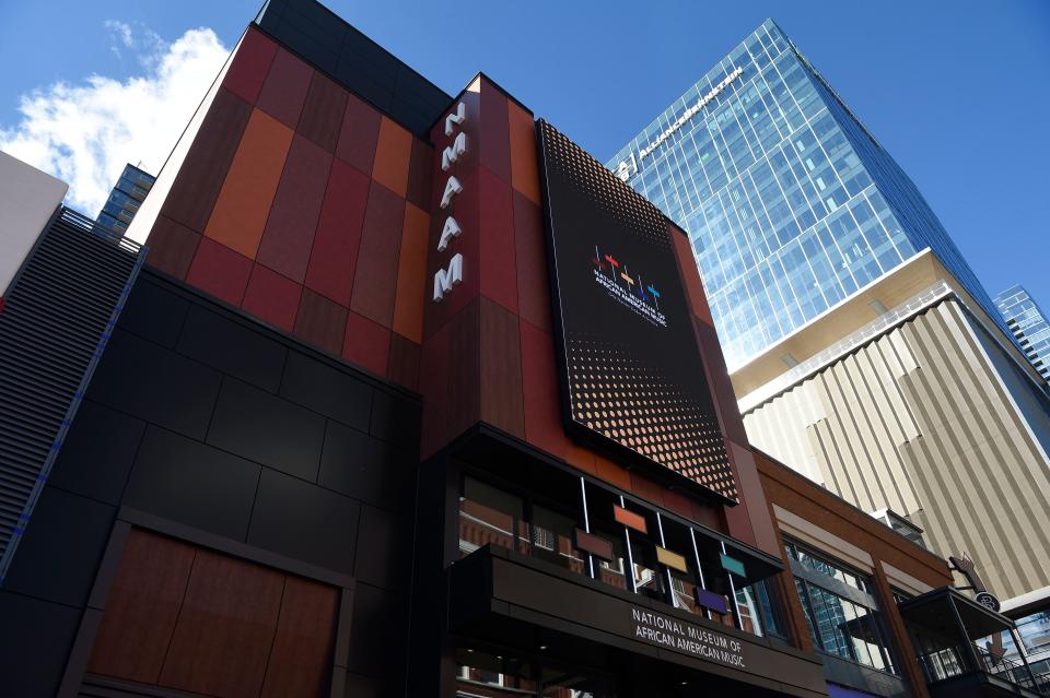 The National Museum of African American Music in Nashville, Tenn., held a socially distant ribbon cutting ceremony with elected leaders, Museum board members, and community leaders on the Monday of Martin Luther King Jr. Day, Monday, Jan. 18, 2021. The public opening is on January 30, 2021. 