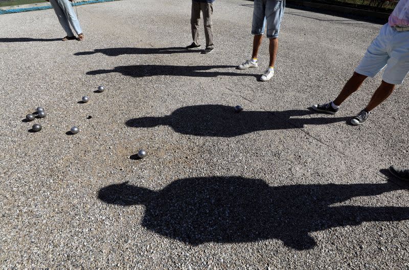 Popular petanque game revival after lockdown in Nice