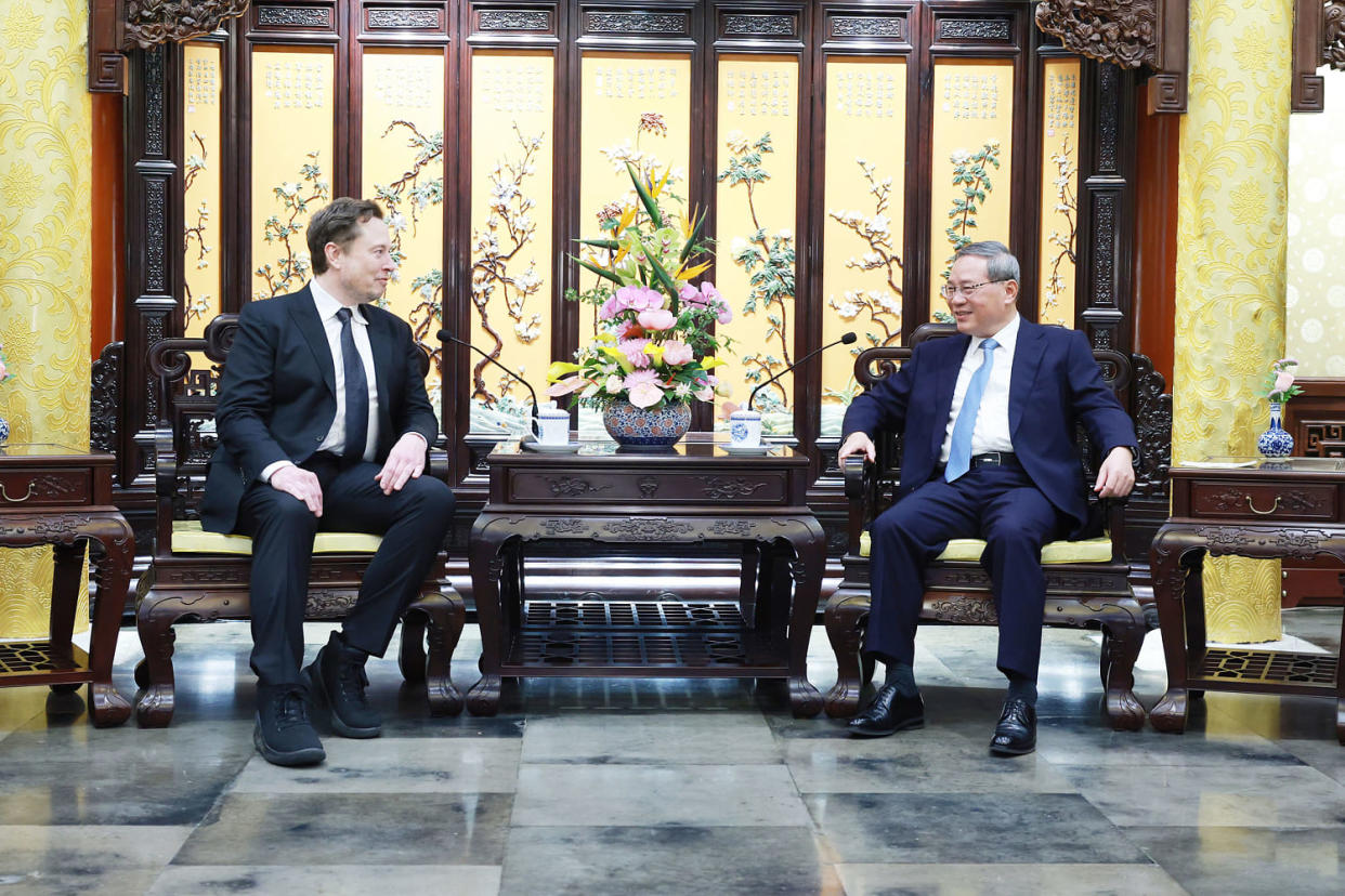 CHINA-BEIJING-LI QIANG-ELON MUSK-MEETING (CN) (Wang Ye / Xinhua News Agency via Getty Images)