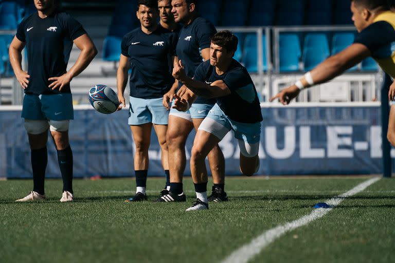 Gonzalo Bertranou, en acción con Los Pumas