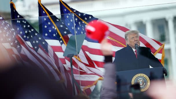 PHOTO: President Donald Trump speaks to supporters from The Ellipse near the White House, Jan. 6, 2021. (Mandel Ngan/AFP via Getty Images)