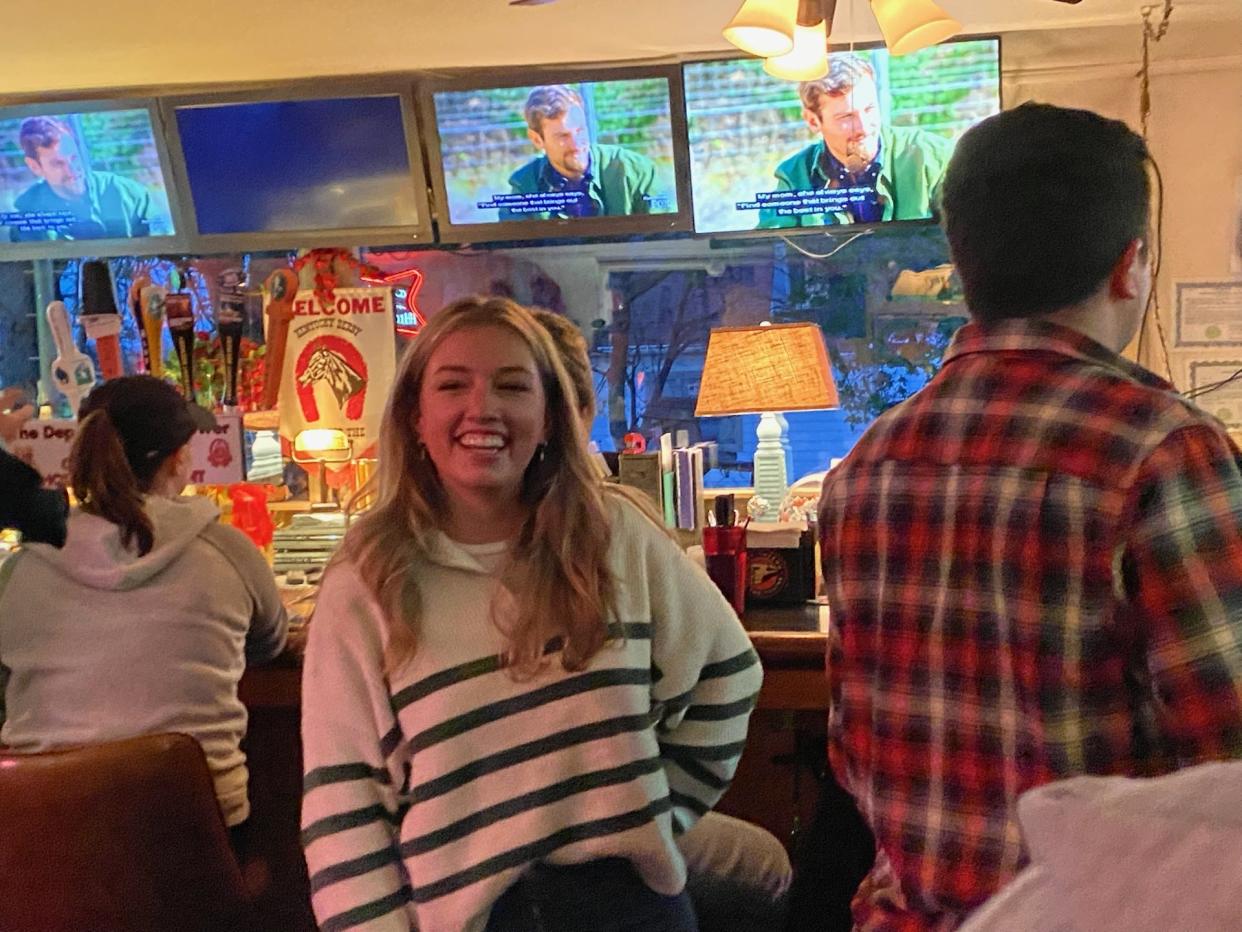 Wisconsinite and "Farmer Wants a Wife" finalist Grace Girard at a watch party on April 25, 2024 at The Depot Restaurant & Tavern in Caledonia.