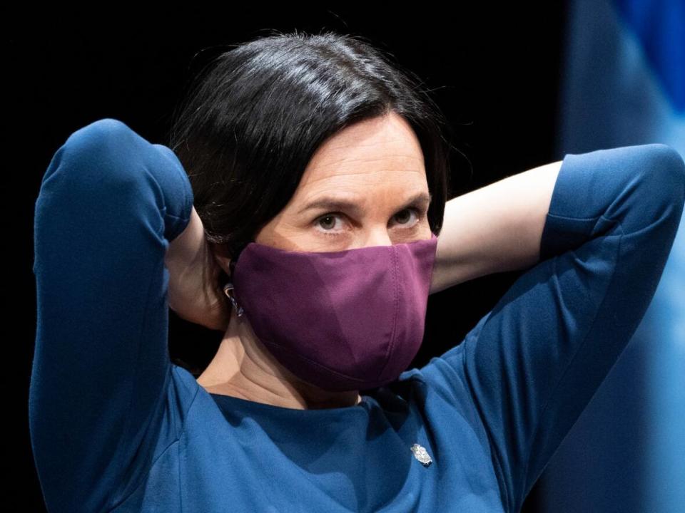 Incumbent Montreal Mayor Valérie Plante's proposed vaccination requirement is viewed favourably by the city's main municipal party leaders.  (Paul Chiasson/The Canadian Press - image credit)