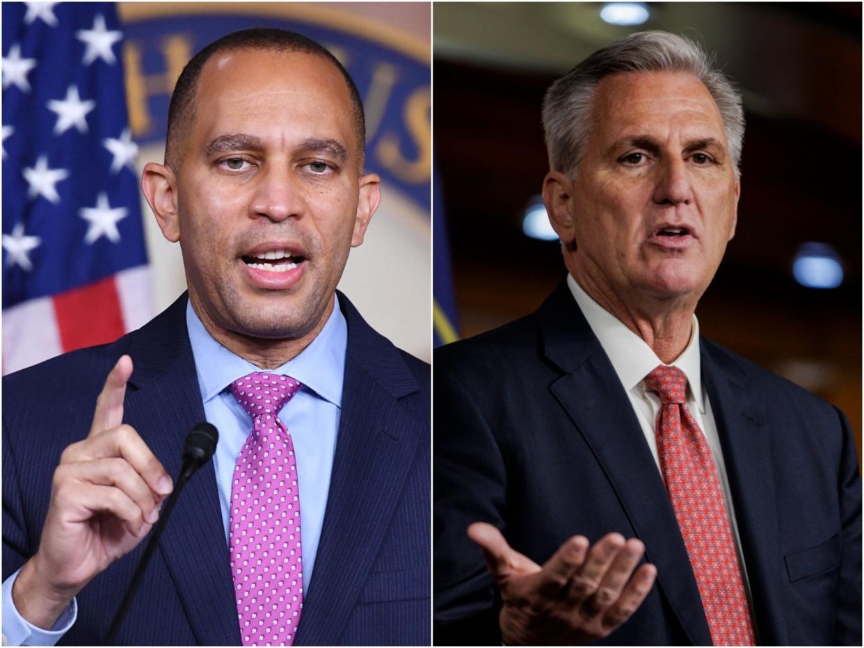 House Democratic Caucus Chair Rep. Hakeem Jeffries and House Minority Leader Kevin McCarthy.