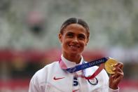 Athletics - Women's 400m Hurdles - Medal Ceremony
