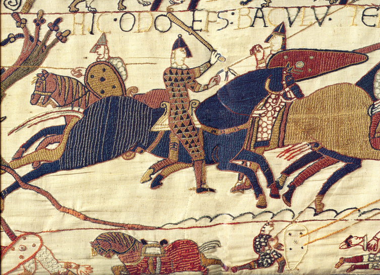 <span class="caption">Bishop Odo as he appears in the tapestry.</span>