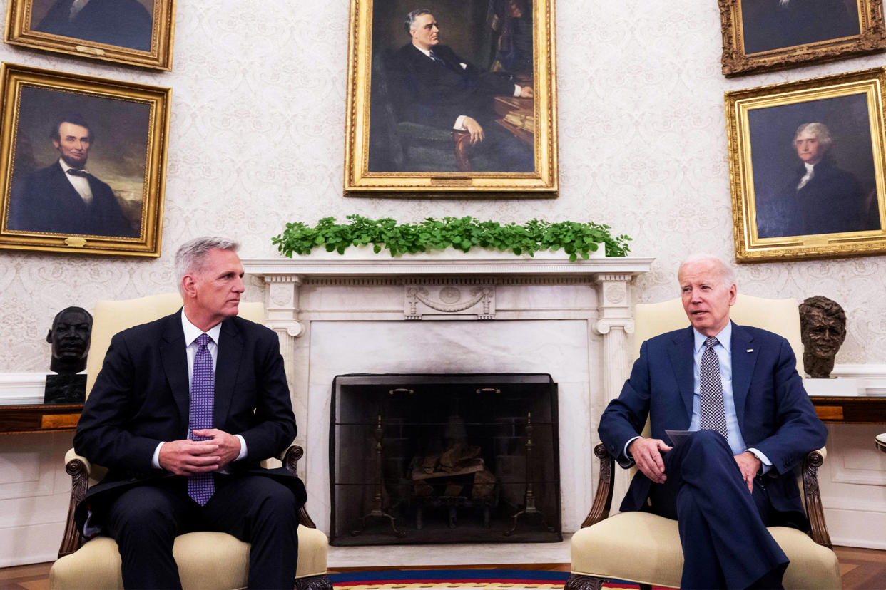 Kevin McCarthy; Joe Biden SAUL LOEB/AFP via Getty Images