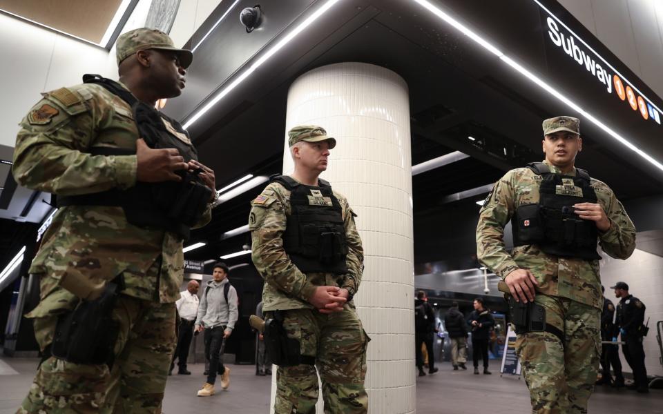 National Guards are policing the subway after at least three people were killed in shootings this year