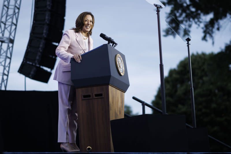 Vice President Kamala Harris is representing the United States at a major conference in Switzerland Saturday where finding a solution to the ongoing conflict in Ukraine took center stage. File Photo by Ting Shen/UPI