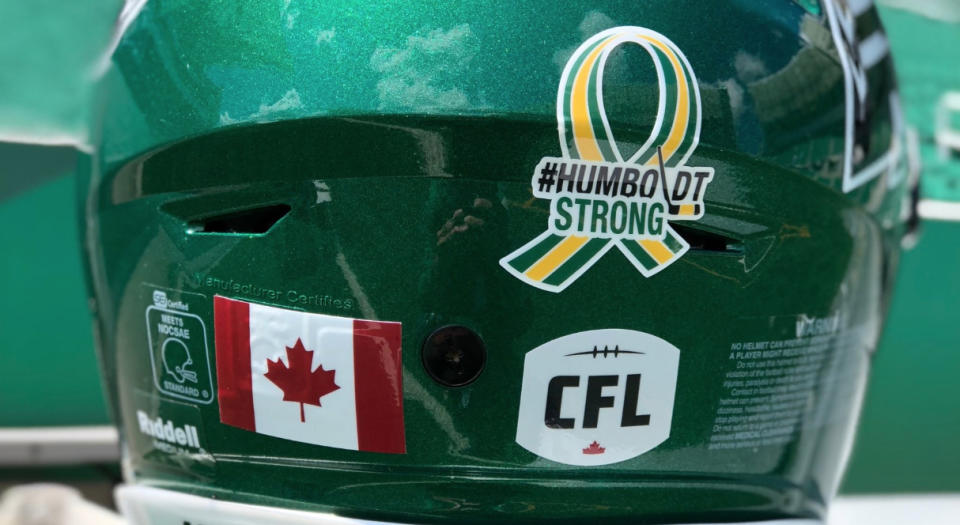 The Saskatchewan Roughriders, along with the other seven CFL teams in action during Week 3 will honour the Humboldt Broncos. (Twitter/@sskroughriders)