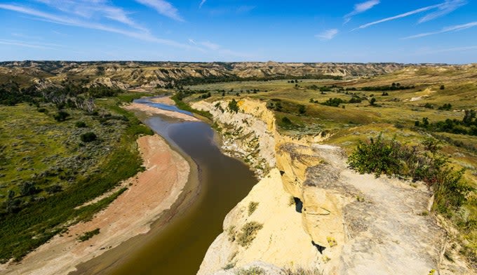 The Little Missouri River Valley in Theodore Roosevelt National Park
